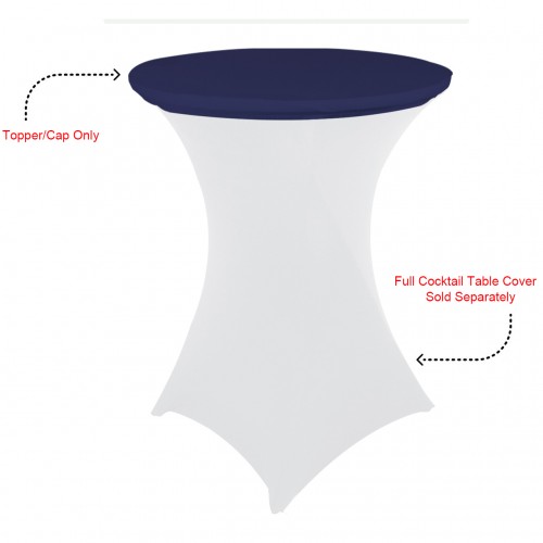 30 Inch Stretch Spandex Table Topper/Cap Navy Blue 