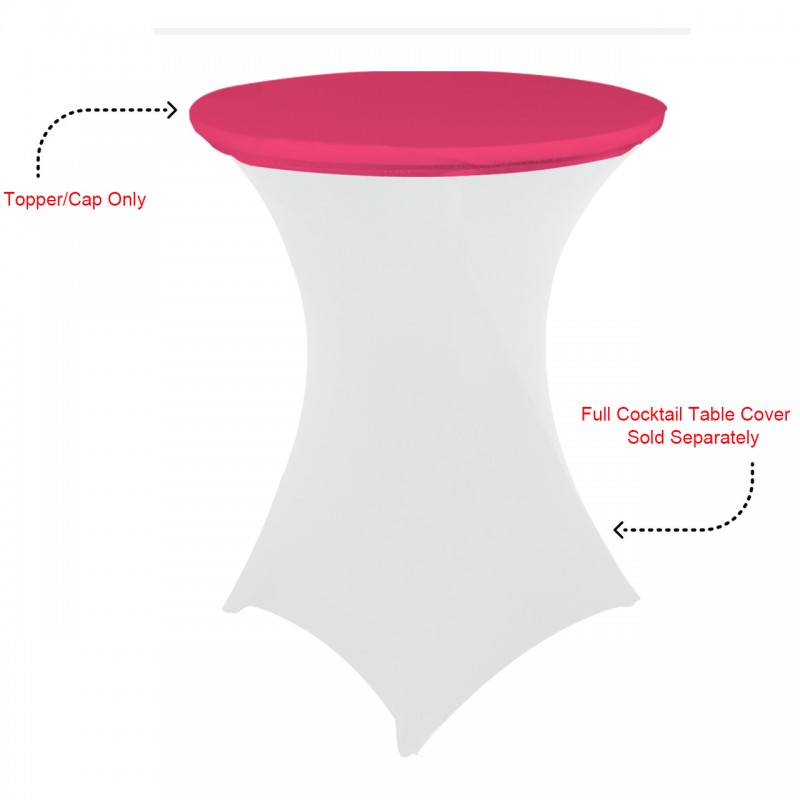 30 Inch Stretch Spandex Table Topper/Cap Fuchsia 