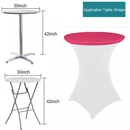 30 Inch Stretch Spandex Table Topper/Cap Fuchsia