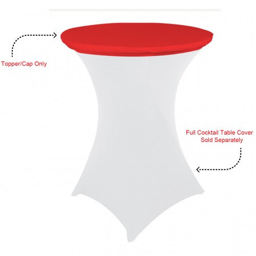 30 Inch Stretch Spandex Table Topper/Cap Red