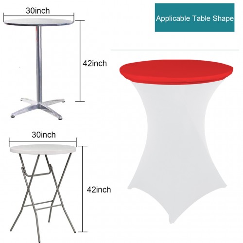 30 Inch Stretch Spandex Table Topper/Cap Red