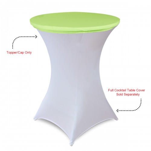 30 Inch Stretch Spandex Table Topper/Cap Light Green 