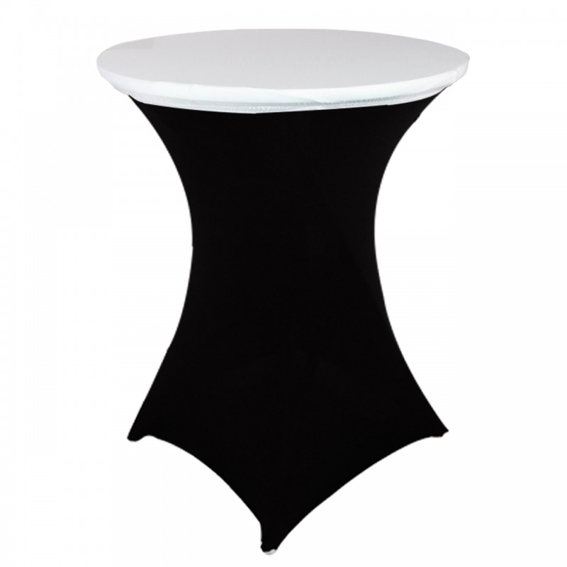 30 Inch Stretch Spandex Table Topper/Cap White