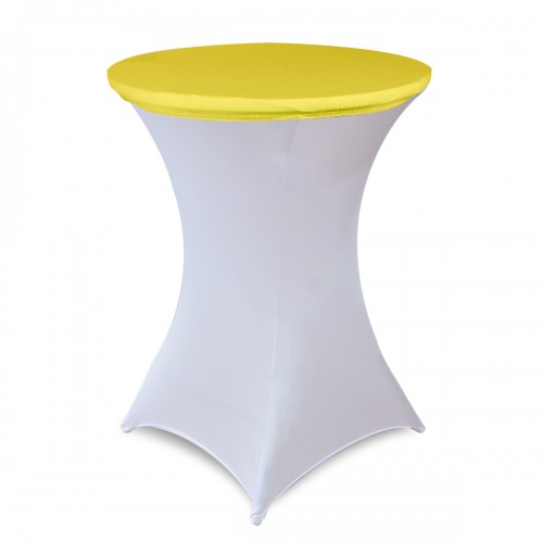 30 Inch Stretch Spandex Table Topper/Cap Yellow