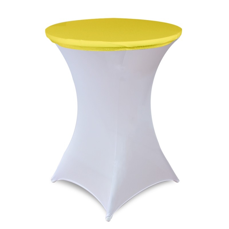 30 Inch Stretch Spandex Table Topper/Cap Yellow