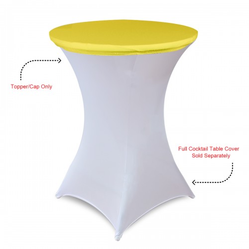 30 Inch Stretch Spandex Table Topper/Cap Yellow