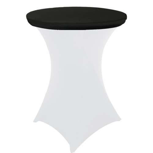 30 Inch Stretch Spandex Table Topper/Cap Black