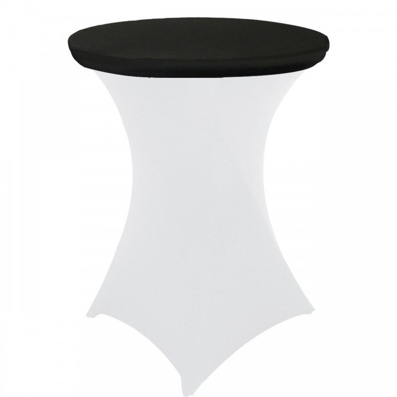 30 Inch Stretch Spandex Table Topper/Cap Black