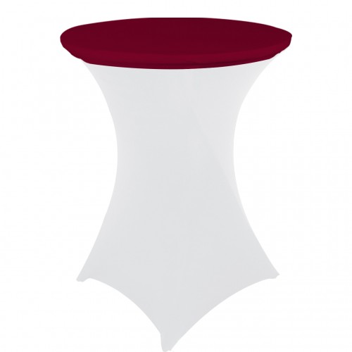 30 Inch Stretch Spandex Table Topper/Cap Burgundy