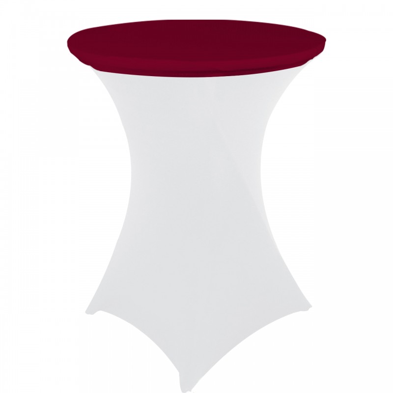 30 Inch Stretch Spandex Table Topper/Cap Burgundy