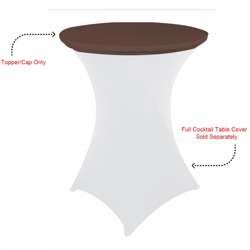 30 Inch Stretch Spandex Table Topper/Cap Chocolate 