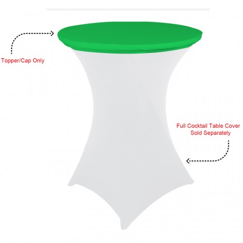 30 Inch Stretch Spandex Table Topper/Cap Emerald