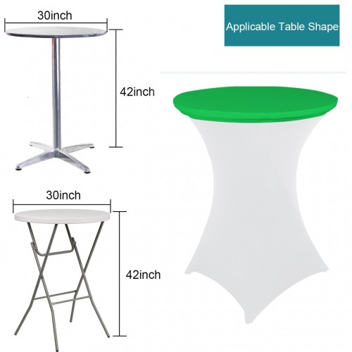 30 Inch Stretch Spandex Table Topper/Cap Emerald