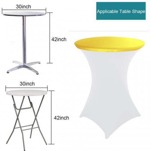 30 Inch Stretch Spandex Table Topper/Cap Gold