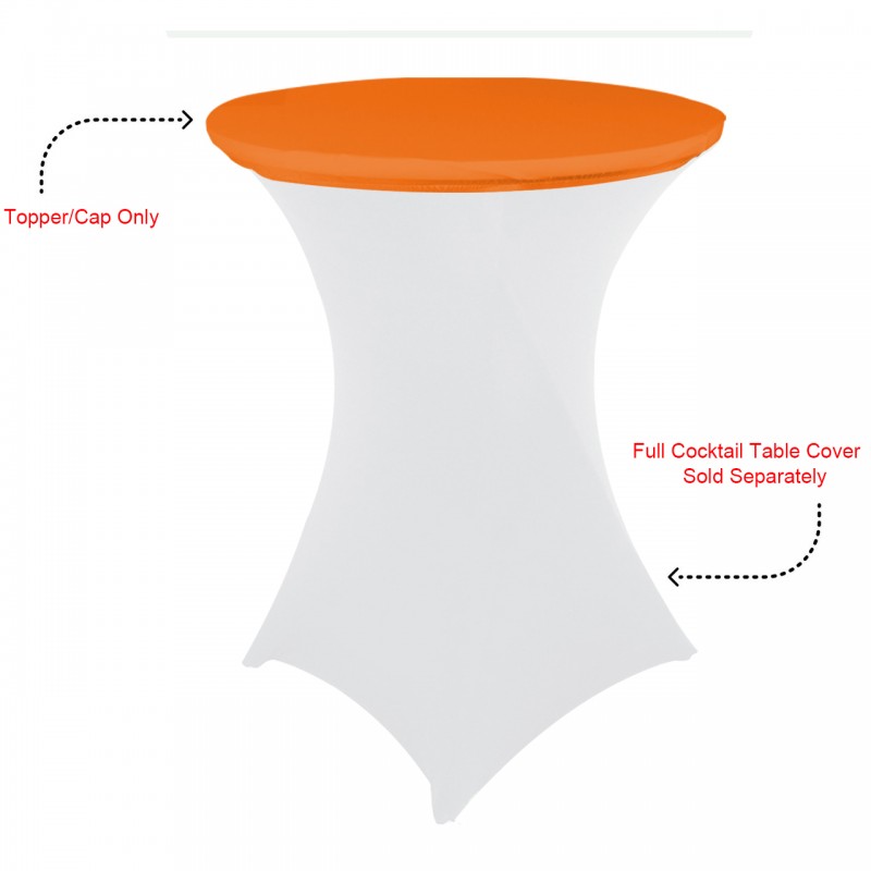 30 Inch Stretch Spandex Table Topper/Cap Orange 