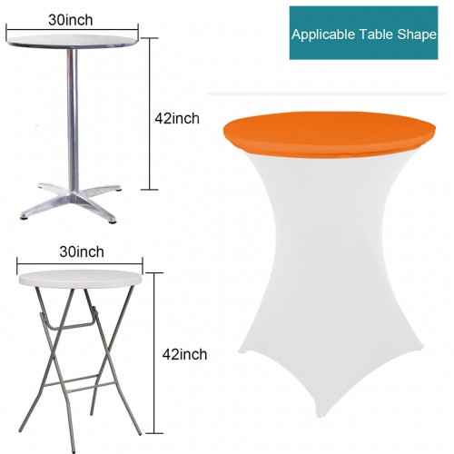 30 Inch Stretch Spandex Table Topper/Cap Orange