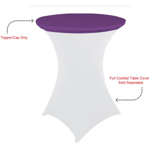 30 Inch Stretch Spandex Table Topper/Cap Purple