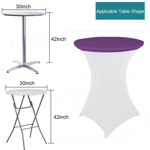 30 Inch Stretch Spandex Table Topper/Cap Purple