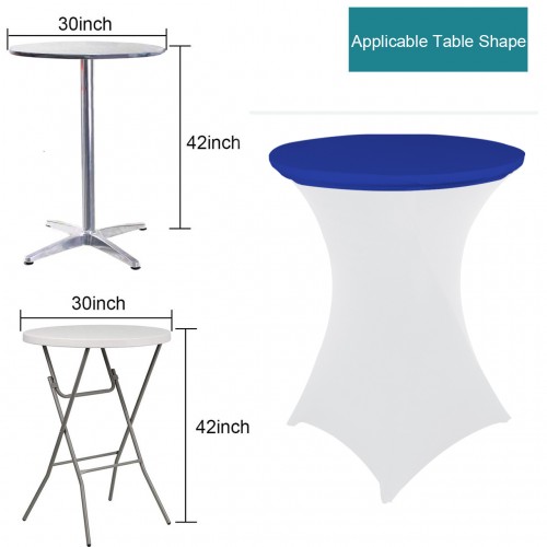 30 Inch Stretch Spandex Table Topper/Cap Royal Blue