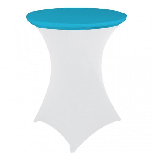 30 Inch Stretch Spandex Table Topper/Cap Turquoise