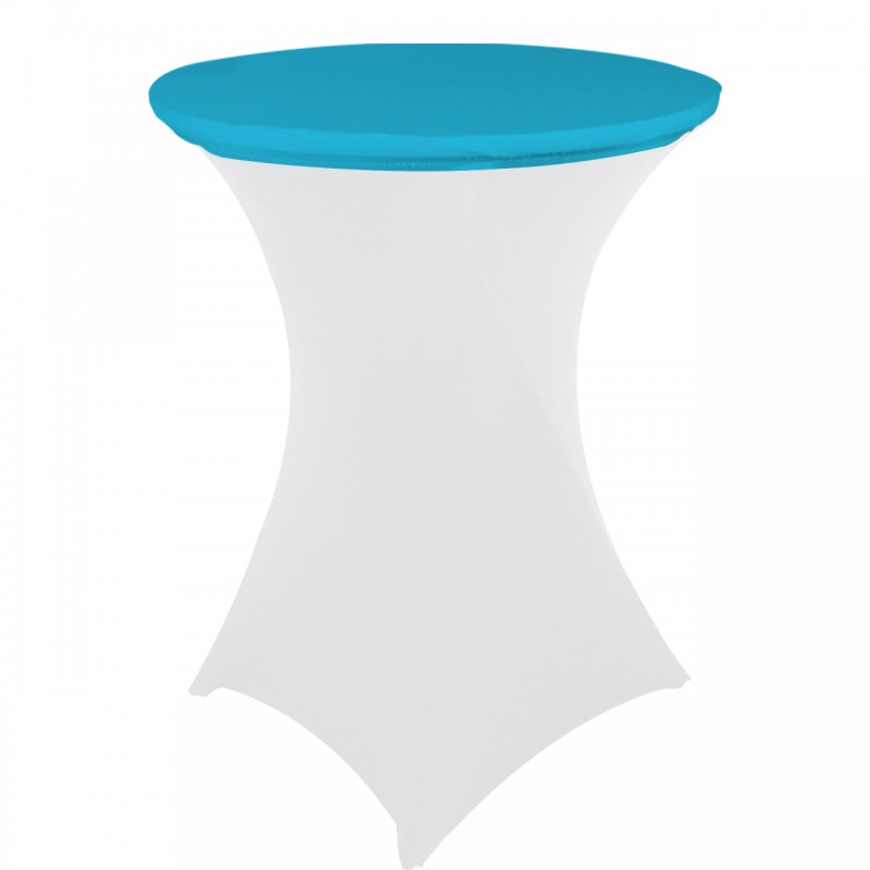 30 Inch Stretch Spandex Table Topper/Cap Turquoise