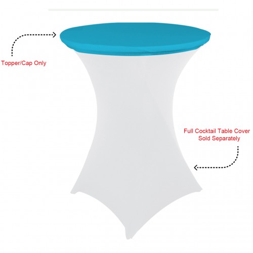 30 Inch Stretch Spandex Table Topper/Cap Turquoise