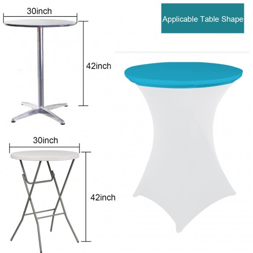 30 Inch Stretch Spandex Table Topper/Cap Turquoise